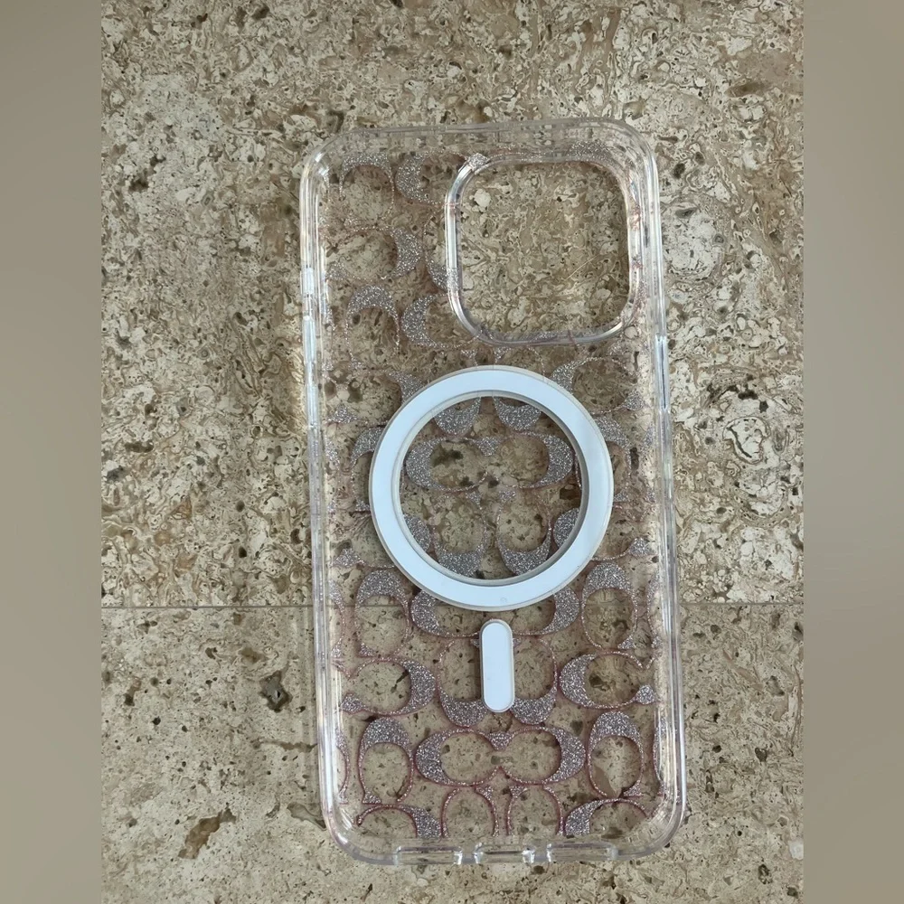 COACH iPhone 15 Pro Max Protective Case MagSafe Signature C Clear Phone Cover